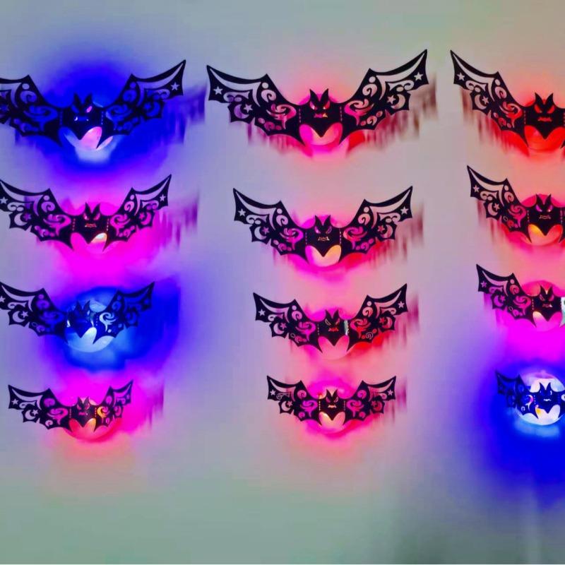 Halloween LED-Silhouet Muurstickers 3D Hol Ontwerp Met LED-Verlichtingseffecten Voor Trick-or-Treat Feest Achtergronden