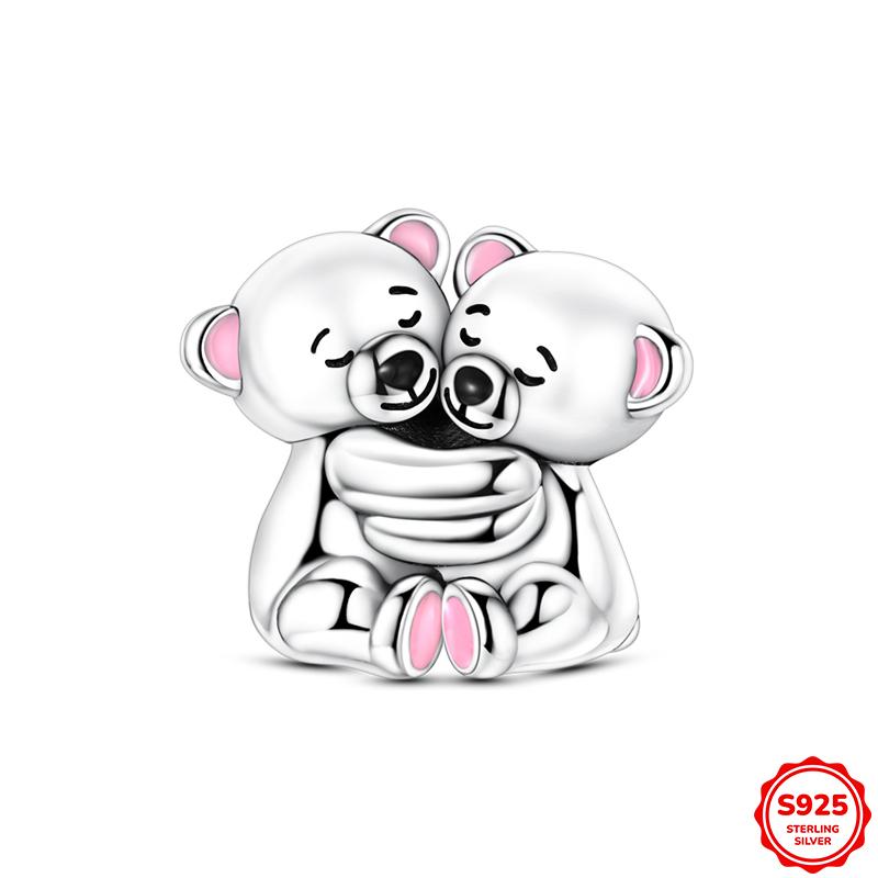 925 Silver Moments Keychain Charm Fit Original Silver Beade Ladies Gift