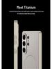 Samsung S26 Ultra Leather Phone Case: Premium Magsafe-Compatible Metal Paint Design