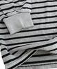 SK8ER ROCK Pigment 88 Stripe Rugby Shirt ((Gray*Black))