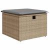 Vidaxl 6-Cz. Garden Furniture Set With Cushions, Beige, Poly Rattan