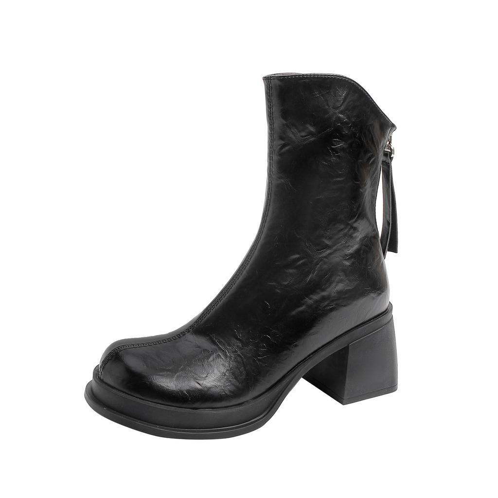 Removable two-wear short boots, women's thick legs, fat mm long boots, large tube circumferential trouser tube boots, thick sole, thick heel, small ma