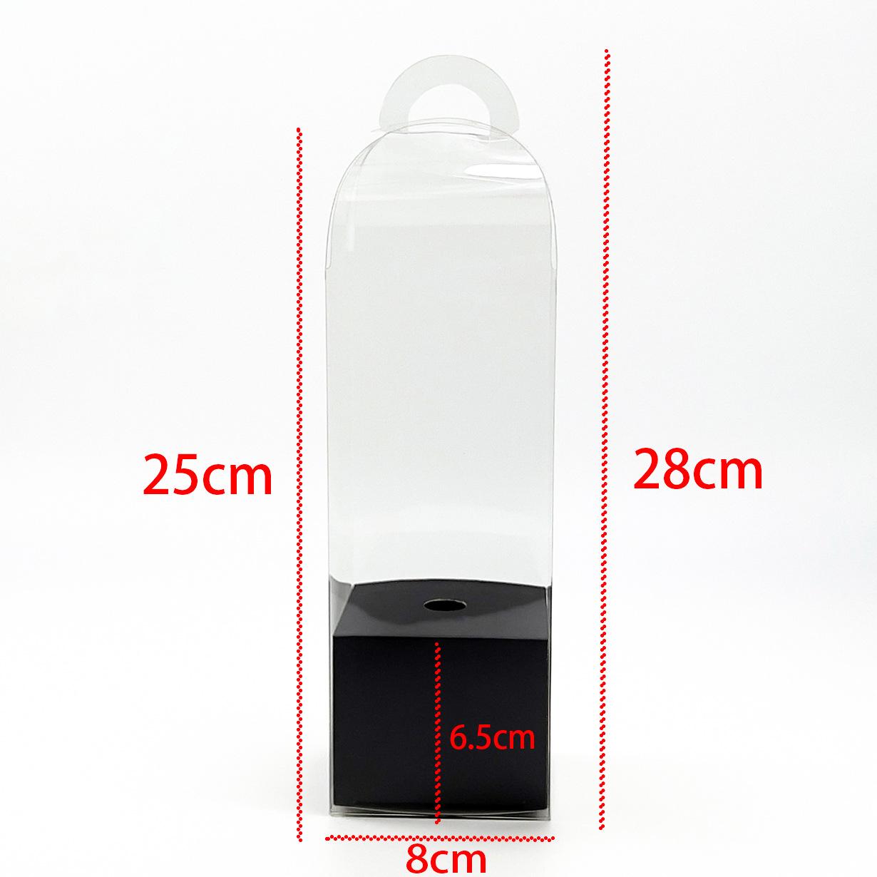 

10pc PVC Transparent Rose Single Flower Box Mother s Day Handheld Flower Bouquet Perpetual Flower Packaging Valentine s Day Gift 28x8x8cm&10pcs