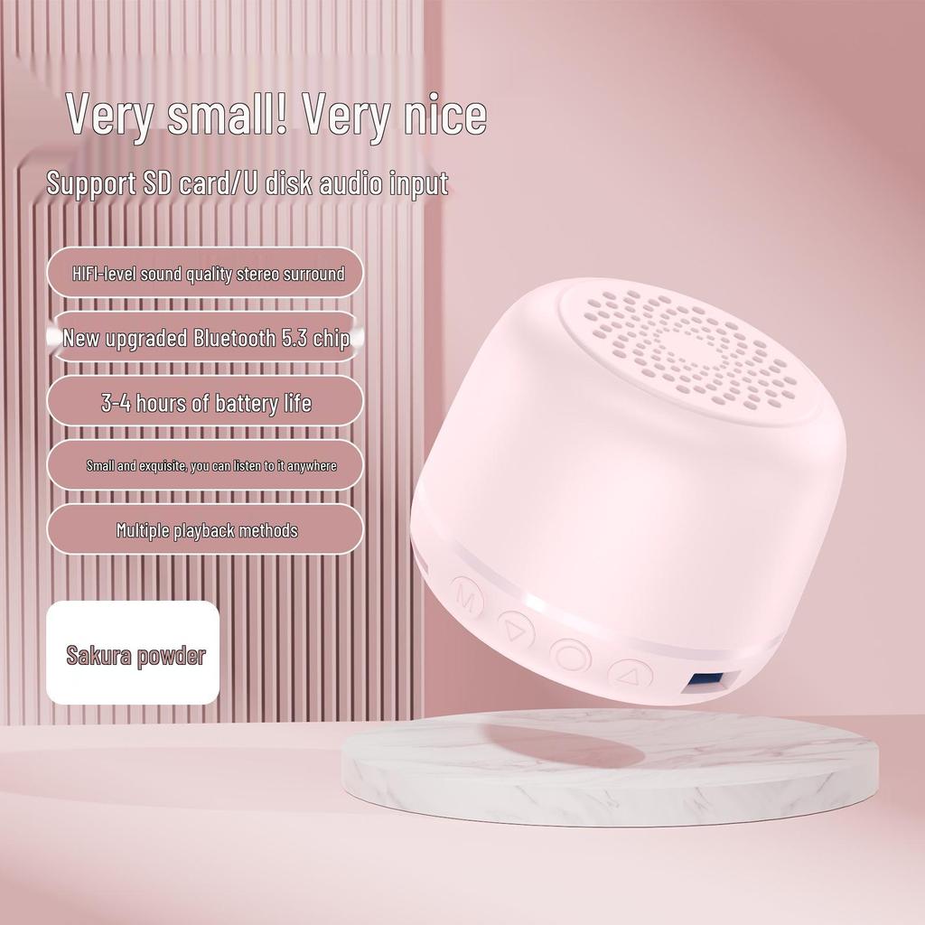 Retro bezdrátový Bluetooth reproduktor s USB a slotem pro kartu – přenosný venkovní mini mini pro notebook a domácí karaoke.