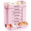 Weekly Pill Organizer 7 Day 4 Times Daily 28 Compartments Detachable Drawer Style Medicine Box with Portable Pill Case