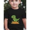 Baby Spotted Green Dinosaur Print Crewneck Summer Casual Short Sleeve T-Shirt