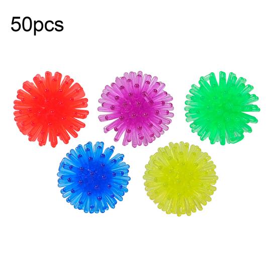 50Pcs Spiky Hedge Balls Multicolor Mini Porcupine Balls Stress Relief Soft Small Massage Ball Sensory Fidget Toy Birthday Party Favors