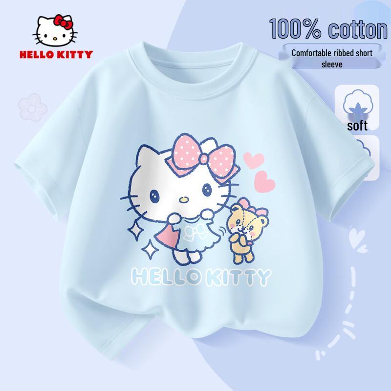 Hello Kitty Girls' Cotton Short-Sleeve T-Shirt