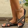 Women's Flat Slippers 2026 Summer New Fashion Bohemian Style Design Casual and Comfortable Slippers