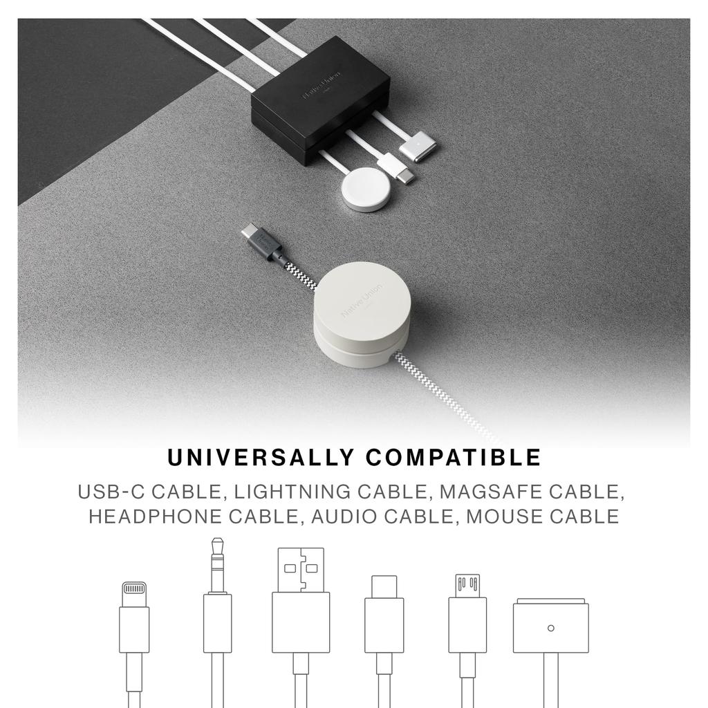 Native Union Weighter Cable Desk Accessory Workspace or Cable Organizer Metal Silicone Design Compatible with All Cables Including and Lightning -