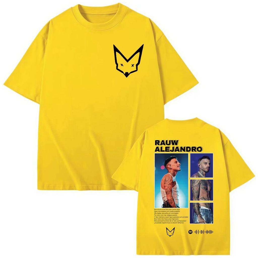 Singer Rauw Alejandro Graphic T Shirts Men Women Clothing High Street Fashion Trend T-shirt Summer Loose Cotton T-shirts