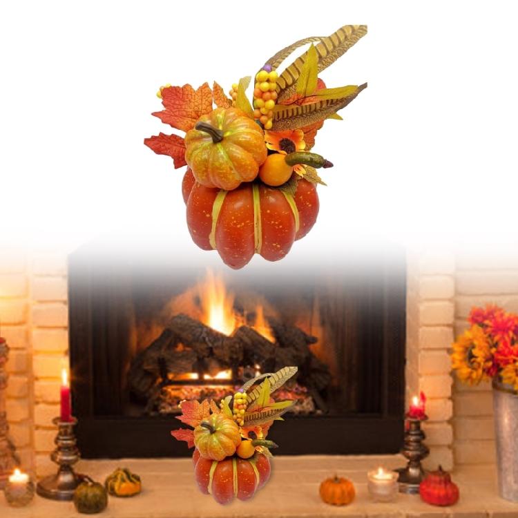 Multipurpose Charm Artificial Pumpkin Container with Flower Long Time Use Home Accessory and Office Decoration