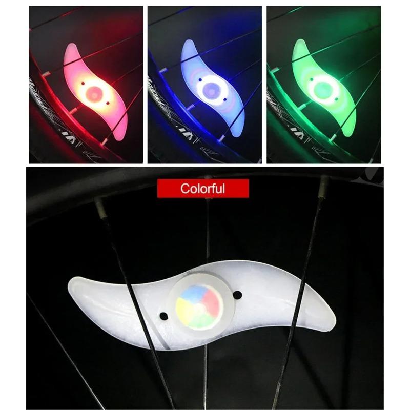 1PC Bike Wheel Spoke Light Tire Lights 3 Mode Wheel Color Spoke Light LED Waterproof Bike Safety Warning Spokes Lamp Bike Decor