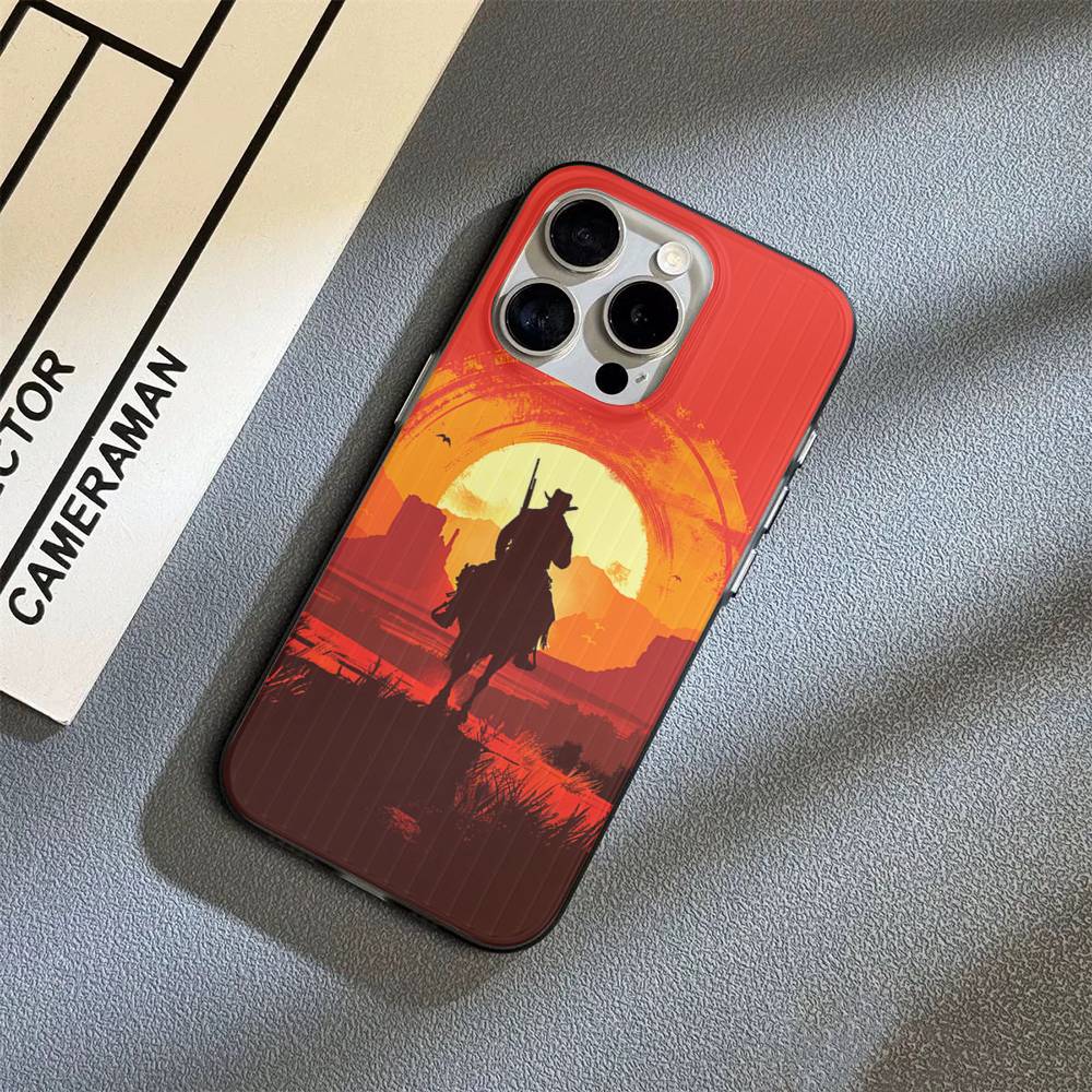 Red Dead Redemption RDR 2 Phone Case For iPhone 17 16 15 11 12 13 14 Pro Max Soft Corrugated Silicone Cover Case