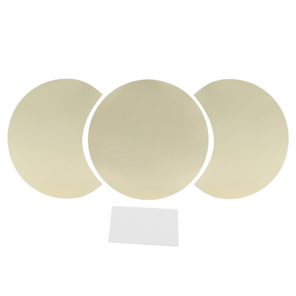 Round Mirror Wall Sticker DIY Wall Decal for Home Living Room TV Background Bedroom DecorGold
