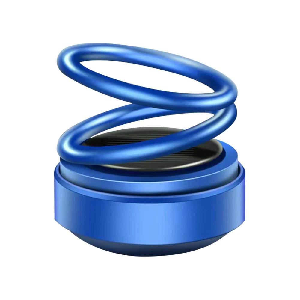 Solar Powered Aromatherapy Diffusers Rotating Suspension Double Ring Car Aromatherapy Car Decoration Accessories