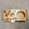 Cocktail Shaker Wooden Rack Bamboo SHAKE Barware Drinkware Set with 13 Holes