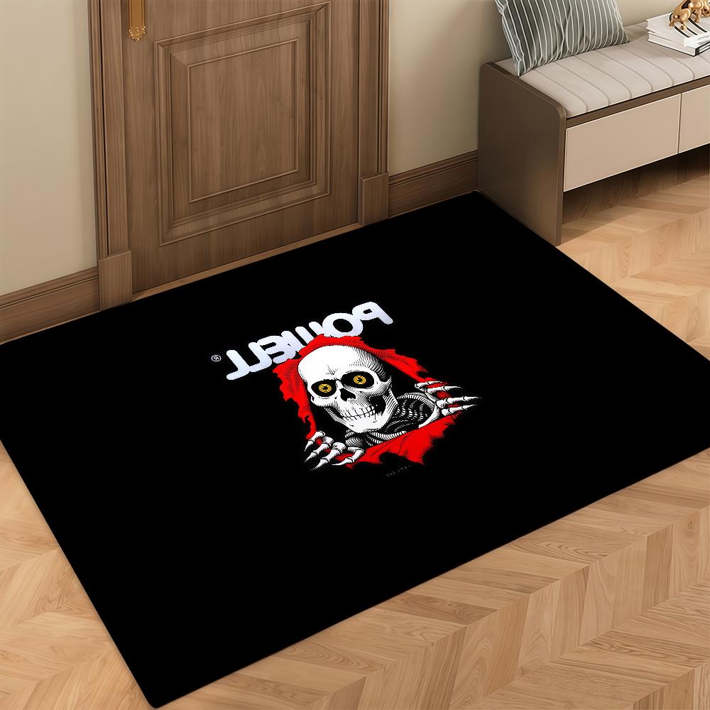 Door Skull Mat Skateboard Fashion Bedside Entrance Bath Floor Decoration P-Powell Corridor Door Mat Carpet Living Room Balcony