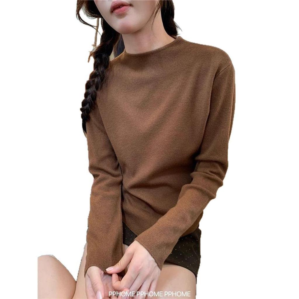 Women's Half-High Collar Knitted Sweater - Ideal for Early Spring, Autumn, & Winter - Versatile Base Layer & Outerwear Student Sweater 2026.