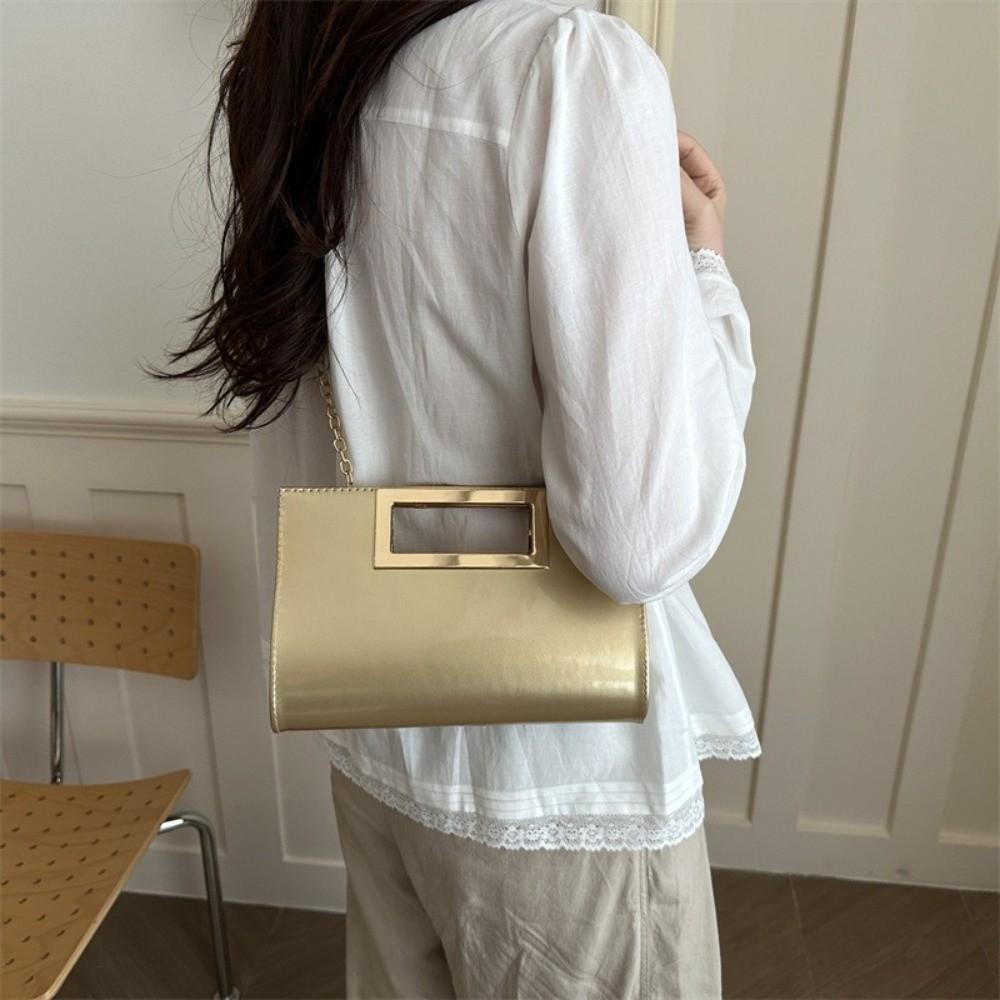 Metallic PU Leather Crossbody Bags Elegant Chain Shoulder Bag Gift Women Evening Clutch Bag Daily