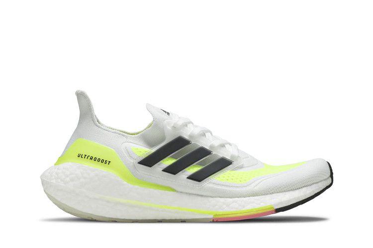 adidas Ultra Boost 21 White Solar Yellow