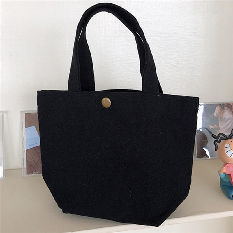 Women'S Fashion Solid Color Mini Handbags Women'S Canvas Tote Ladies Casual Bag Girl Student Cloth Bags