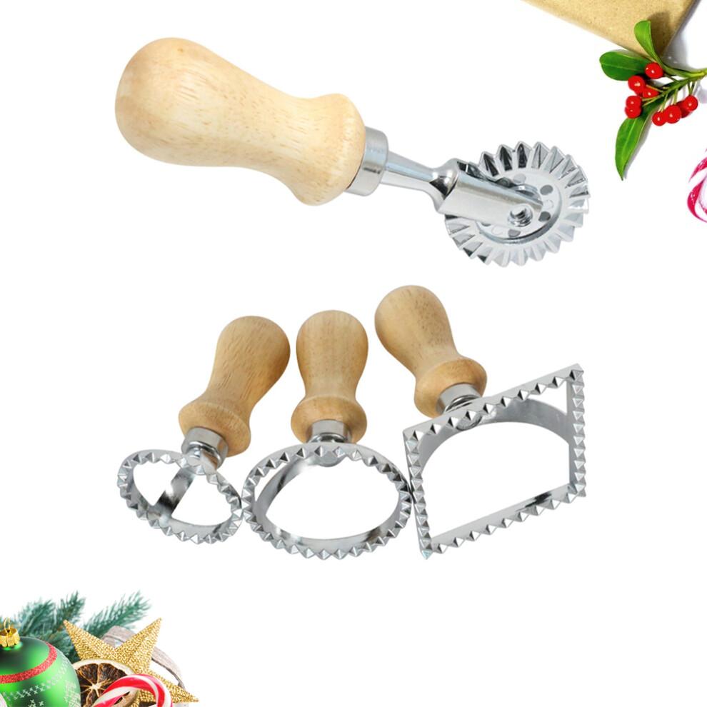 Unbranded 4 Pcs Ravioli Cutter Wheel Pastry Wheel 13.3x3.3x2.7cm