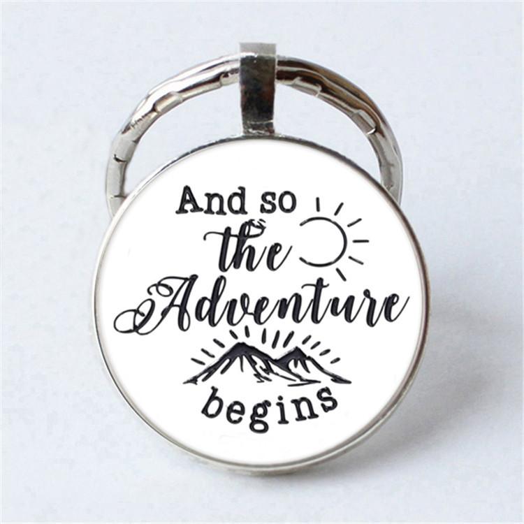 Keychain Accessories Pendant Floral Thanksgiving Text Good Friends Retro Personalized Keychain Gift Pendant