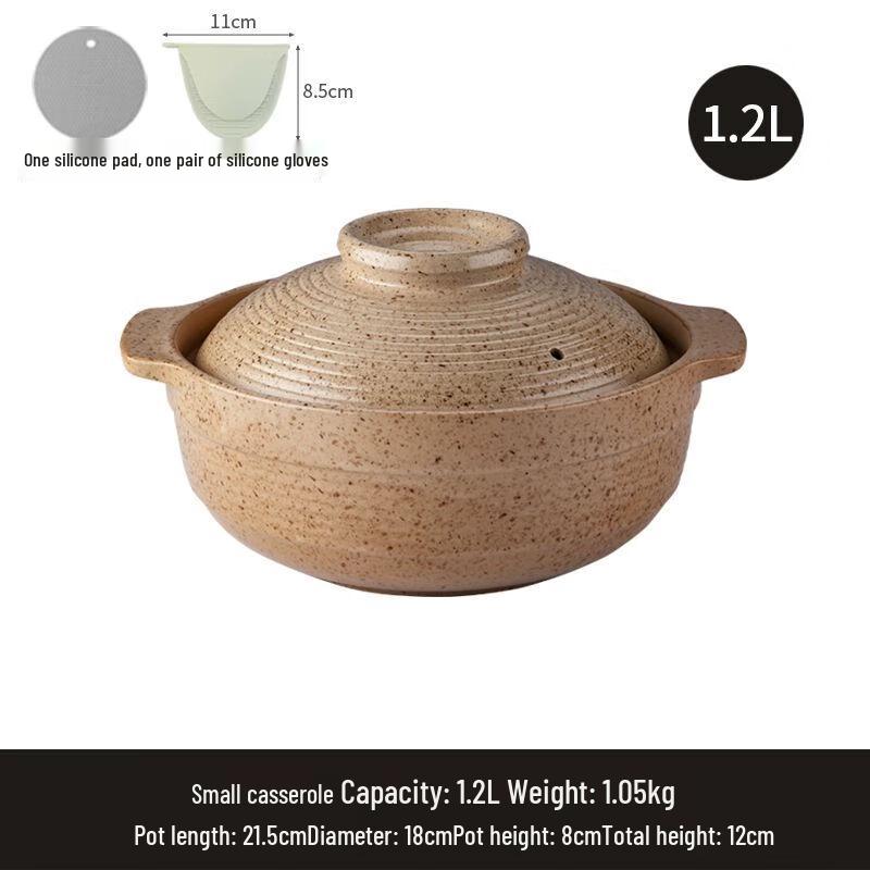 Qiuqiao Japanese Style Heat-Resistant Ceramic Claypot Rice Casserole