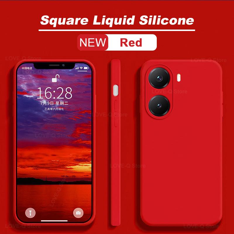 

Для Poco X7 Pro Чехол Жидкий Силиконовый Противоударный Чехол Для Телефона Для Xiaomi Poco X7 Pro Мягкий Чехол TPU For Poco X7 Pro красный