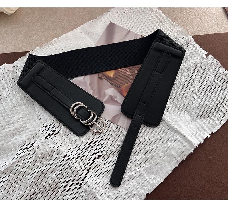 Chic Brown Faux Leather Wide Waist Belt For Women Enhancing Fashionable Outfits