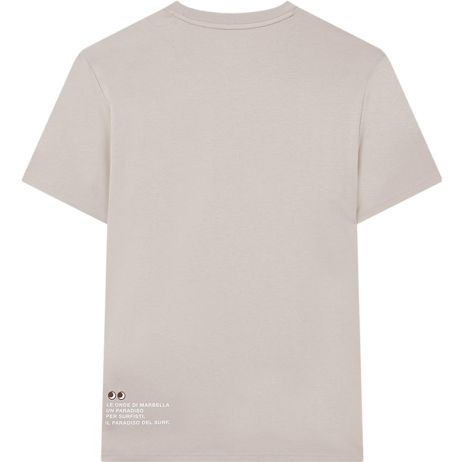 Fila Solid Color Letter Cartoon Brand Logo Round Neck Short Sleeve T-Shirt Men Tops Sedge F11M329113FLK