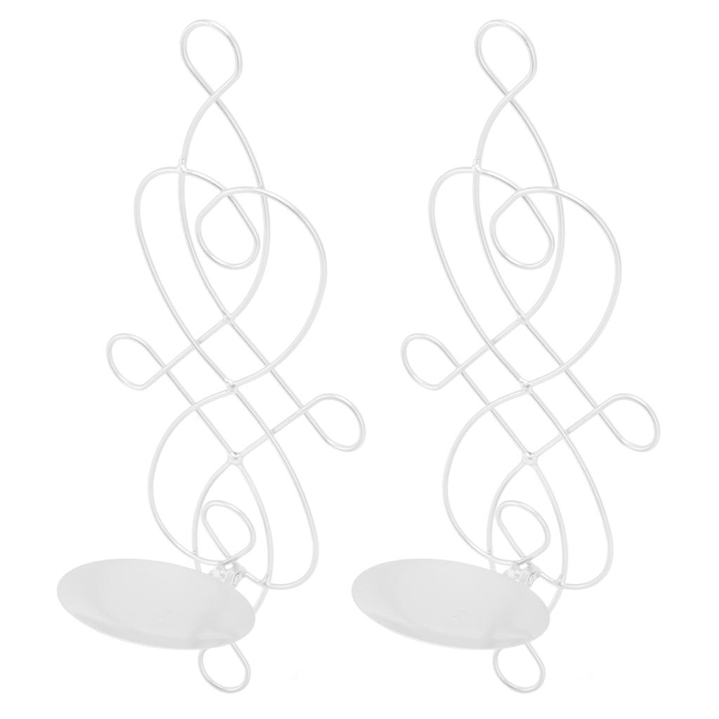 2 Sets Iron Wall Candle Sconce Holder Foldable Deformation Resistance Innovative Wall Candle Holder