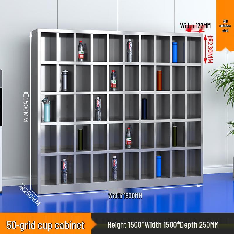 

DANLE Stainless Steel 50-Slot Cup Cabinet
