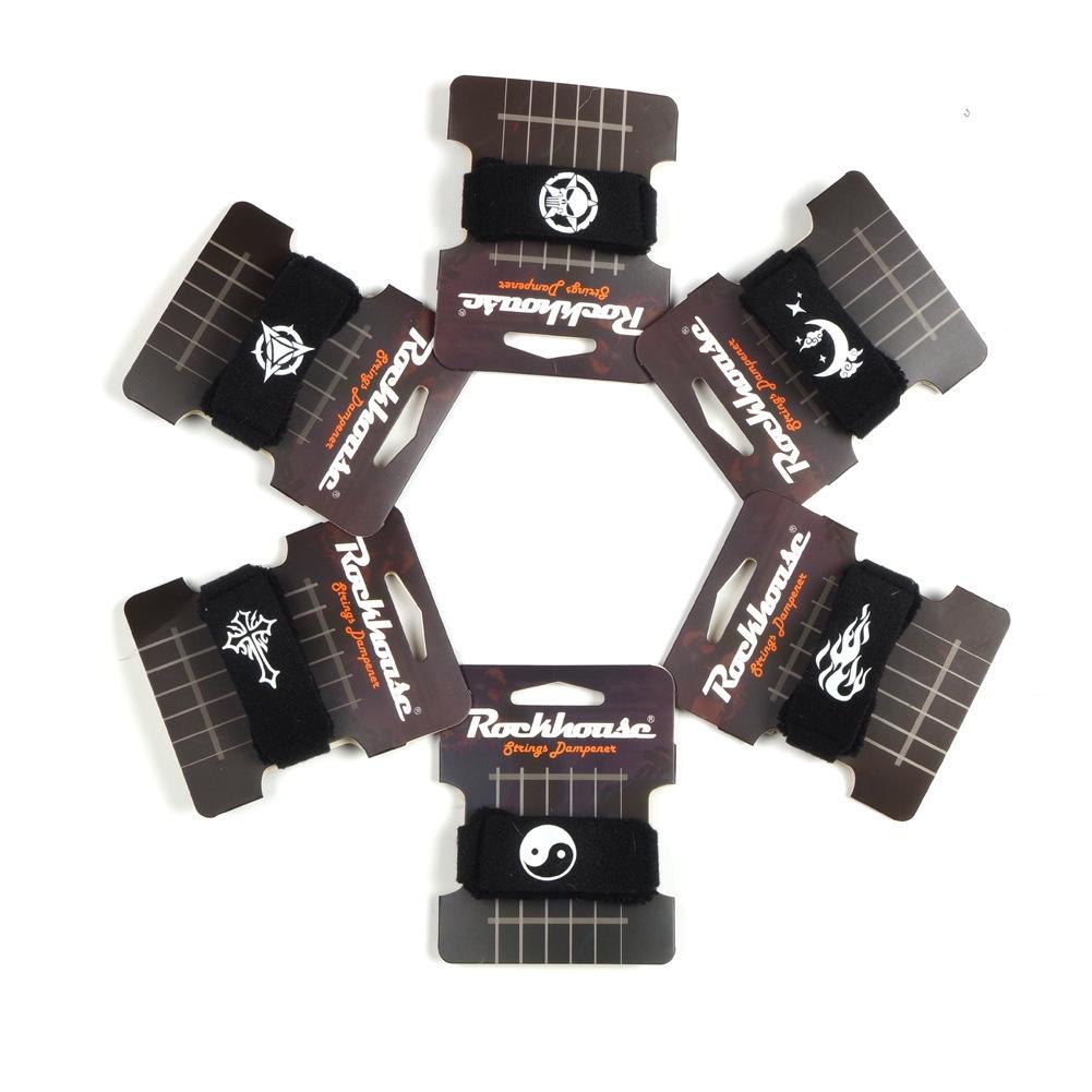 Adjustable Guitar String Wrap Black Cotton Dampeners Electric Guitar