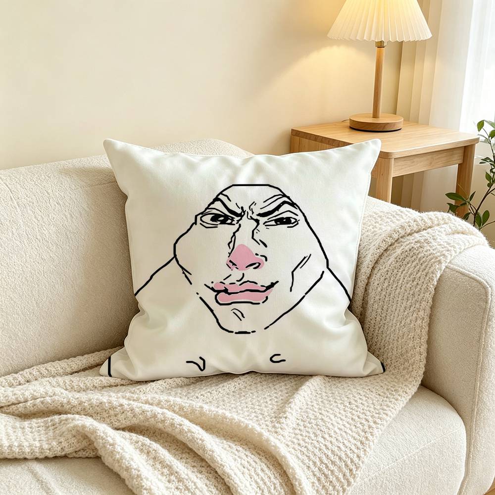 Creative Funny Hamster Meme Pillow Case Square Double-Sided Sofa Cushion Cover Bedroom Bedside Pillow