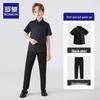 LOMON Boys' Formal Short-Sleeve Shirt & Trousers Set