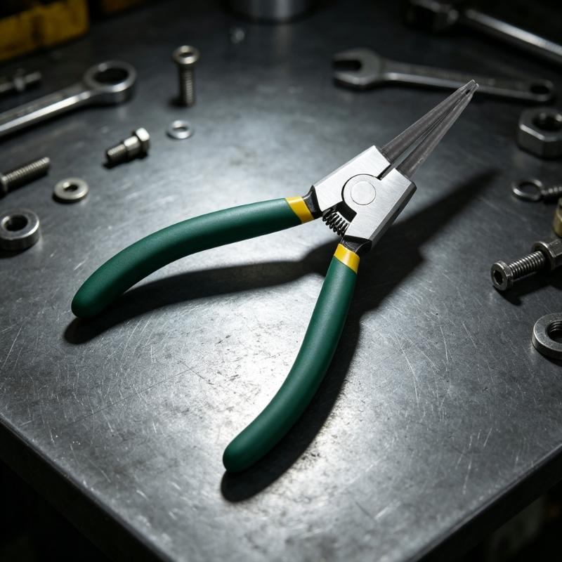 7inch Carbon Steel Circlip Pliers for Equipment Service with Coated Grip and Internal External Operation for Maintenance