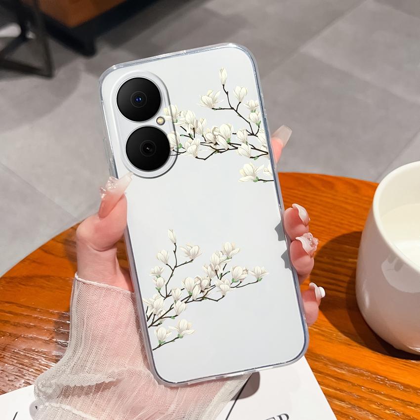 Für Huawei Enjoy 70x 80 Y6 P40 Y5 P50 Y8p Klare Hülle Niedliches Panda-Muster Weich Schlank Silikon Hohe Qualität Anti-Rutsch Langlebige Hülle Für Huawei Rückseitenabdeckungen