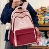 Schoolbag, a piece of junior high school girls plaid contrasting colors, high value, juvenile sense, students, large capacity, high school students 