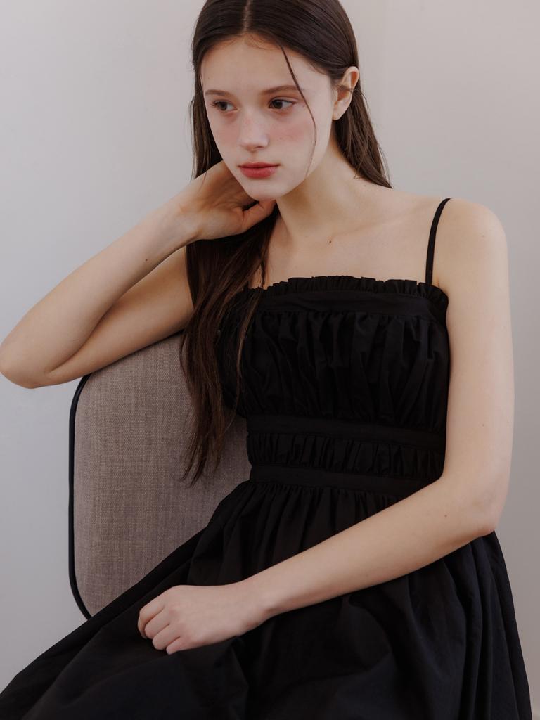 EIGHT DAYS A WEEK Ellie Frill Dress Black Ad475