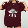 Women's Casual Short Sleeve T Shirt Crew Neck Loose Fit Printed Letter Graphic Tee Top for Everyday Wear