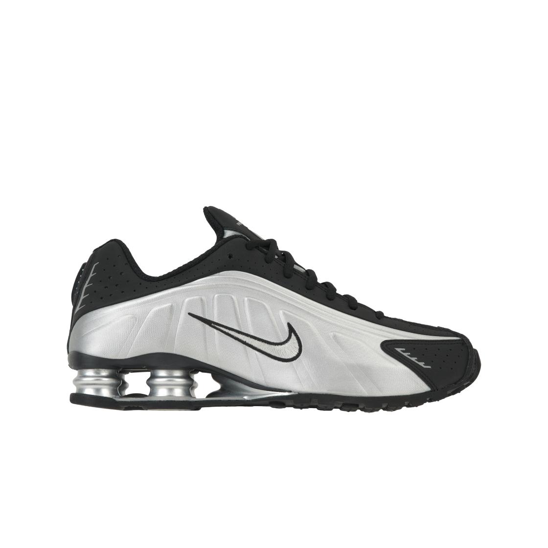 Кроссовки унисекс Nike Shox R4 Металлик Серебристый Черный HQ1988-007 40.5