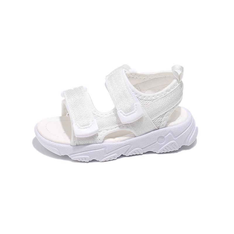 Boys Beach Shoes Open Toes Soft Sole Kids Sandals Soild Color Trendy 2025 Summer New Children Sports Sandals Hook&loop Non-slip