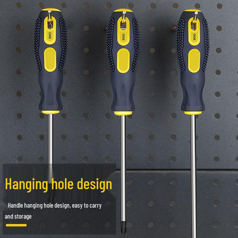 High Strength Magnetic Screwdriver Set with Phillips & Slotted Tips, Non-Slip Handle, Chrome Vanadium, Durable for Hardware Tasks