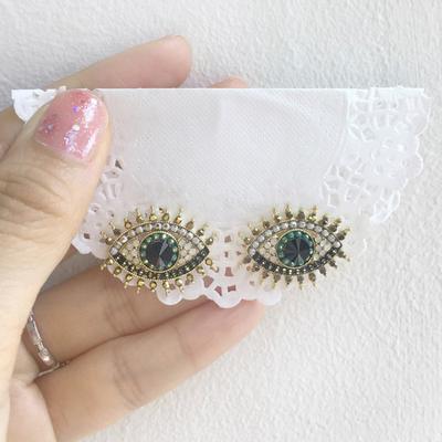 Boucles d'oreilles Yeux Verts Clair de Lune