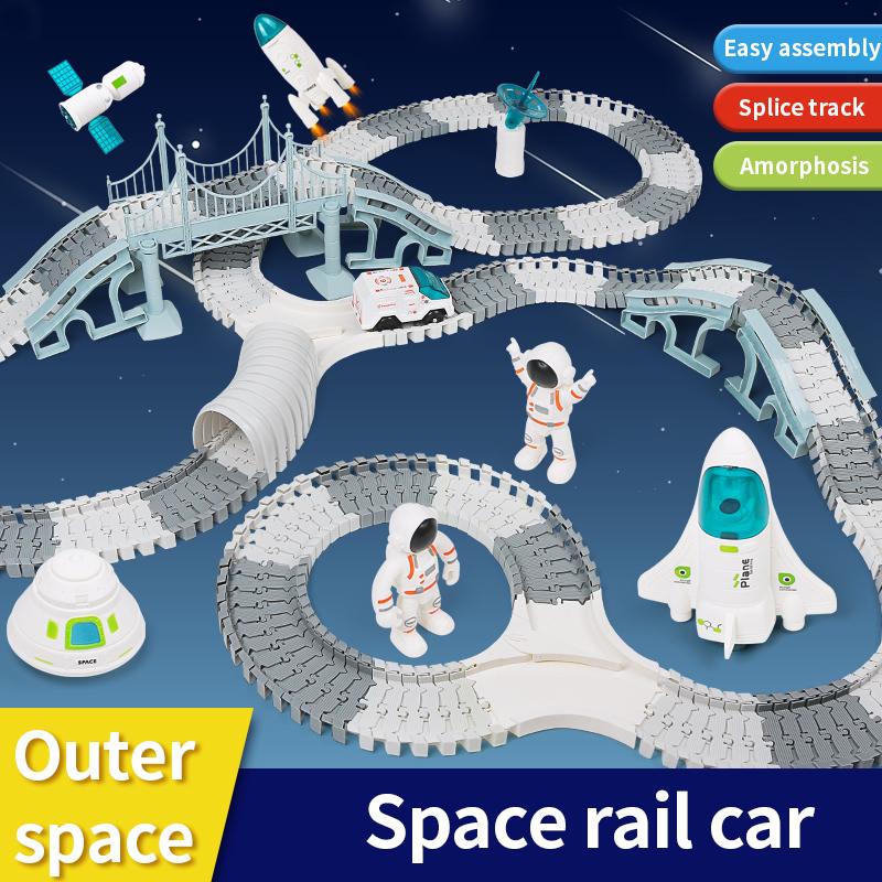 Space Electric Train Toy Train Racing Set Assembly Practice Puzzle Toy Children'S Day Gift Track Toy Car