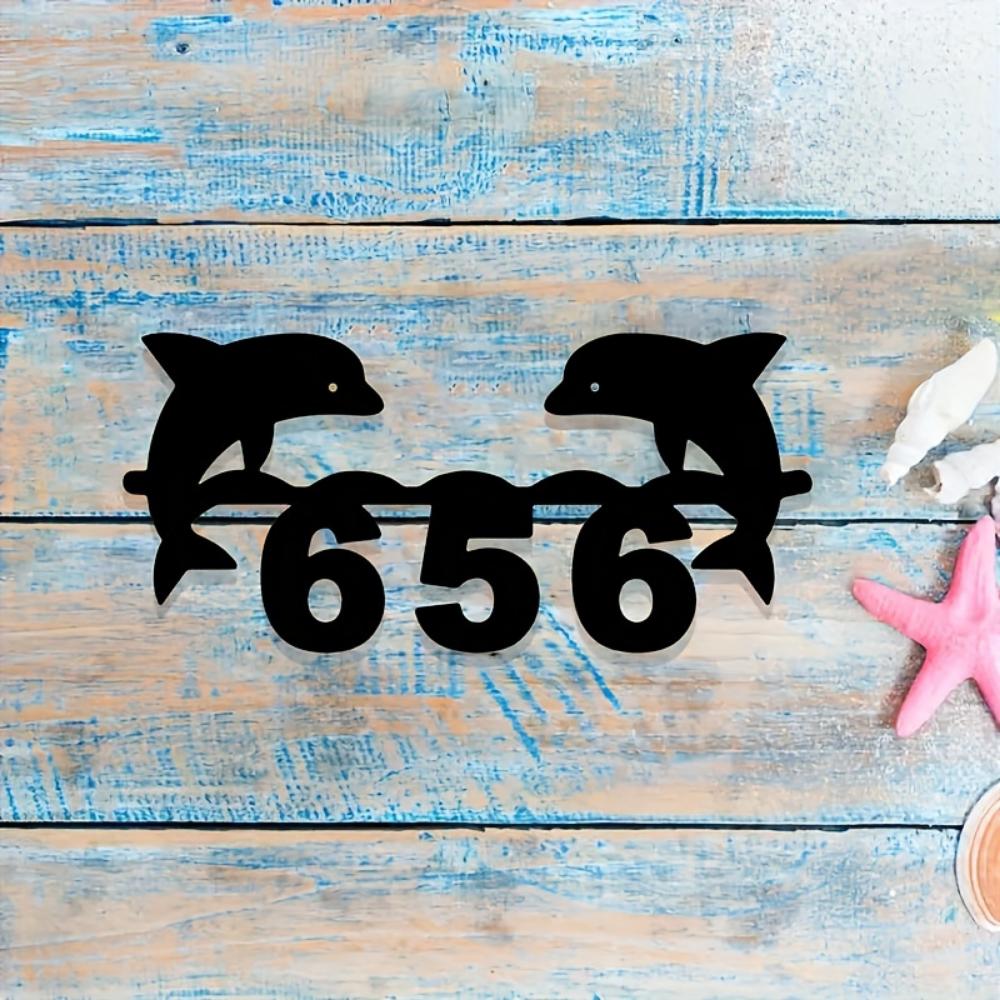 Shark Dolphin Metal Tin Sign Vintage Wall Art Decor Custom Metal Wall Sign Shark Dolphin Decor Modern Room Gift