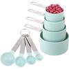 Measuring Cups and Spoons Set of 8 Pieces Nesting Measure Cups with Stainless Steel Handle Dry and Liquid Ingredient