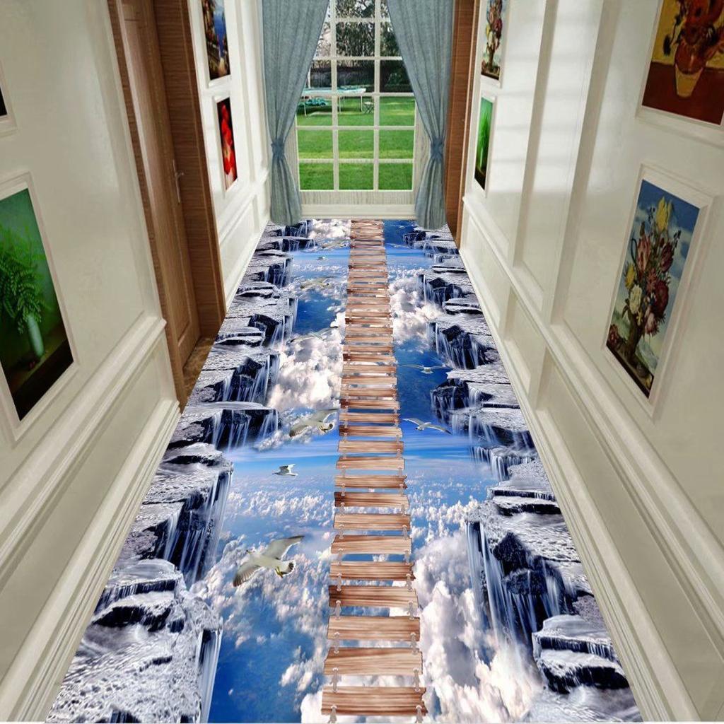 3D Carpet Door Entry Hallway Aisle Long Entrance Living Room Home Stream Carp Rug Office Floor Mats Commercial Hotel Carpets RUG